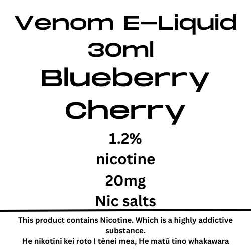 Venom 20mg Blueberry Cherry The Vaper's Nest Venom 20mg Blueberry Cherry The Vaper's Nest