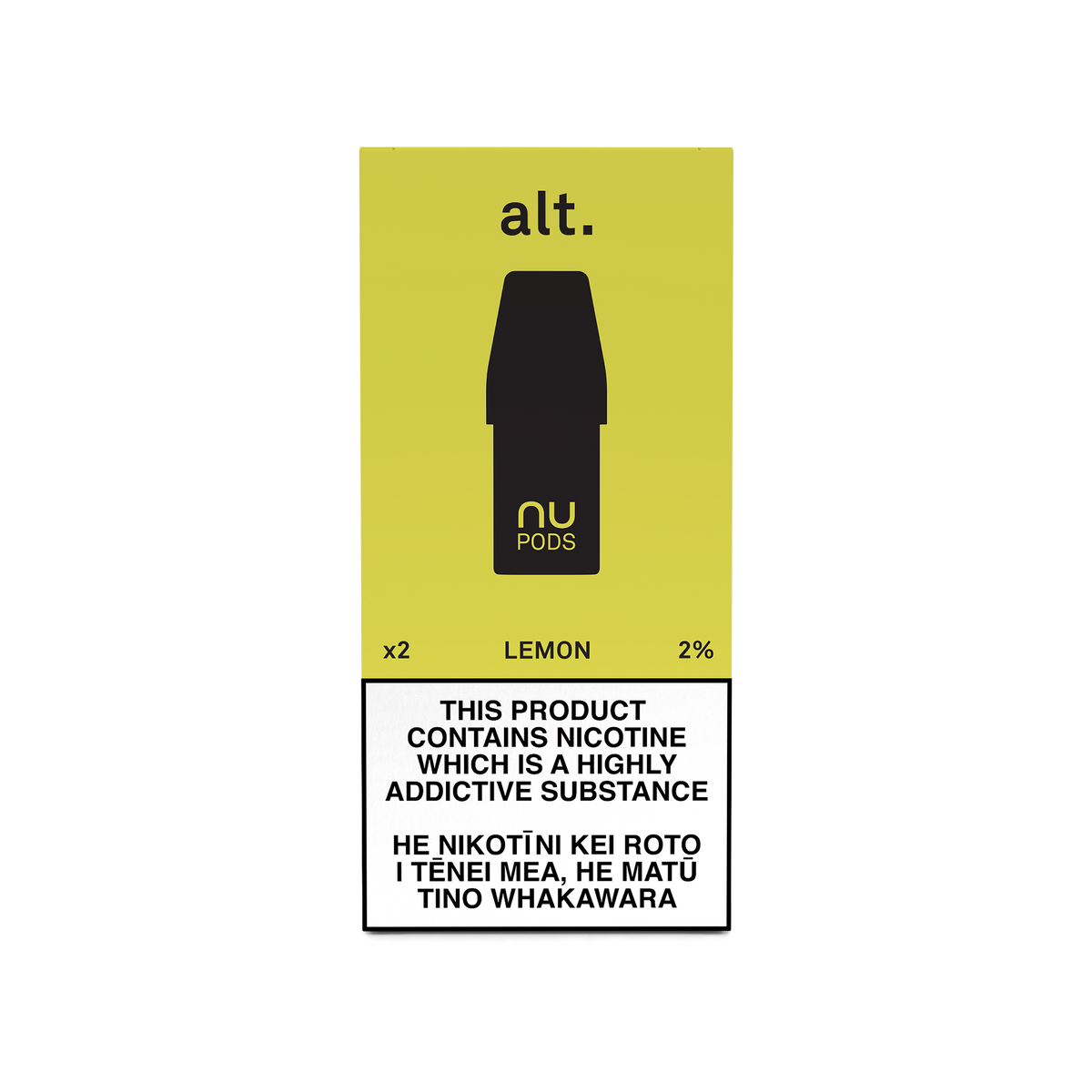 Alt Nu Pods Lemon 20mg/ml Nicotine Strength