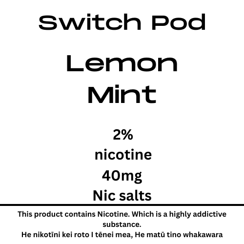 Switch Lemon Mint 40mg Nic Salt Pod