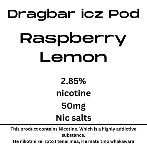 Dragbar Icz Max Pod Raspberry Lemon 28.5mg/ml Nicotine
