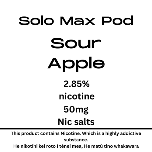 Solo MAX Pod Sour Apple 2.85% Nicotine