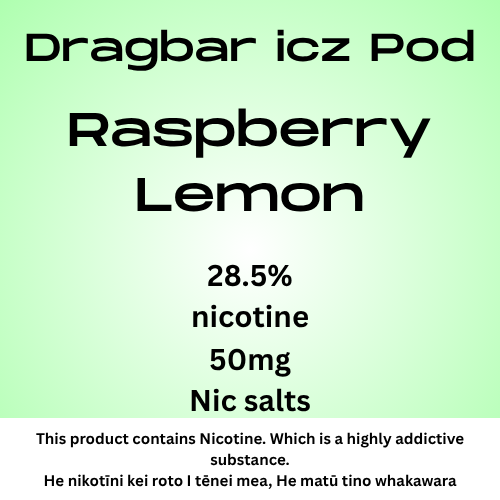 Dragbar Icz Max Pod Raspberry Lemon 28.5mg/ml Nicotine