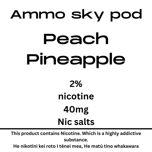Ammo Sky Pod Peach Pineapple 20mg/ml Nicotine
