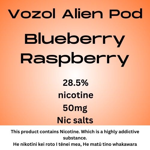 Vozol Alien Luxe Pod Blueberry Raspberry 25mg/ml Nicotine