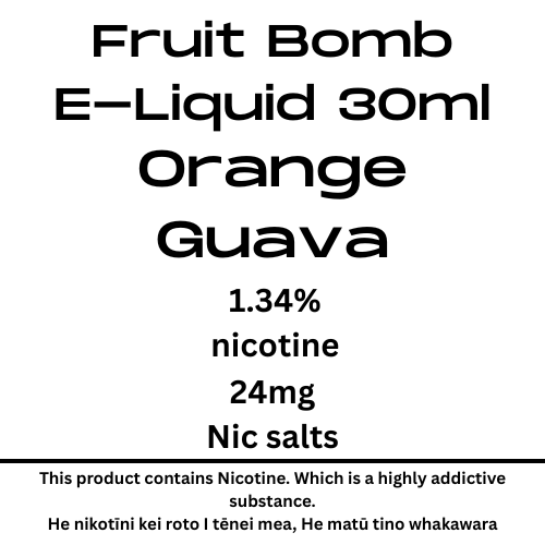 Hua Poma Pash'ed Orange Guava 24mg tote nic 30ml