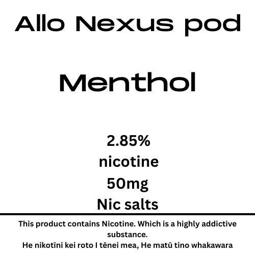 Allo Nexus Menthol 6000puffs 50mg Nic Tote Pod