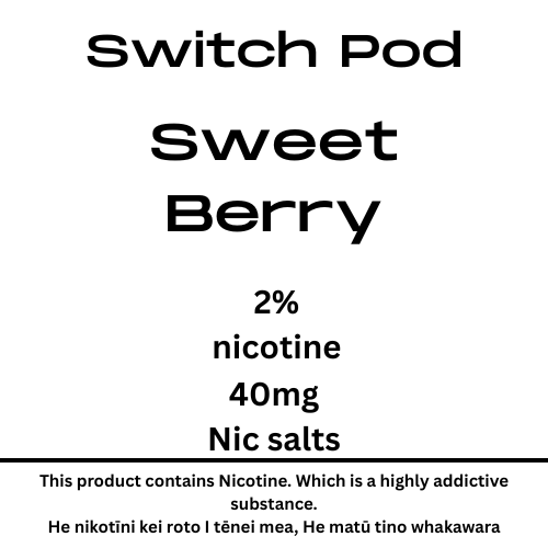 Whakawhiti Sweet Berry 40mg Nic Tote Pod