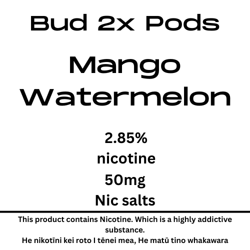 Bud Mango Watermelon 8000puffs 28mg Nic Salt 2 pods 