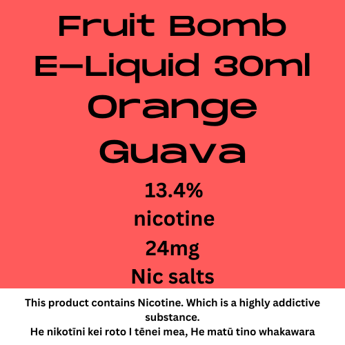 Fruit Bomb Orange Guava 24mg nic salt 30ml