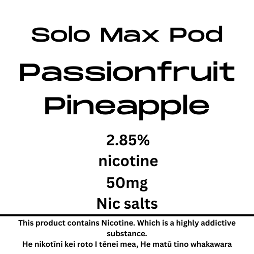 Solo MAX Pod Passionfruit Pineapple 2.85% Nicotine