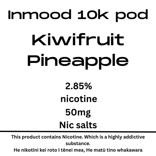 Inmood 10k Kiwifruit Pineapple 40mg Nic Salt Pod