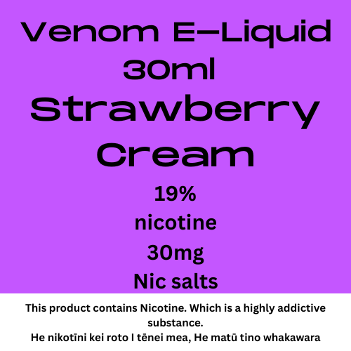 Venom 30mg Strawberry Cream