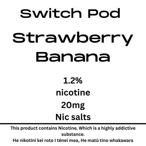 Switch Strawberry Banana 20mg Nic Salt Pod