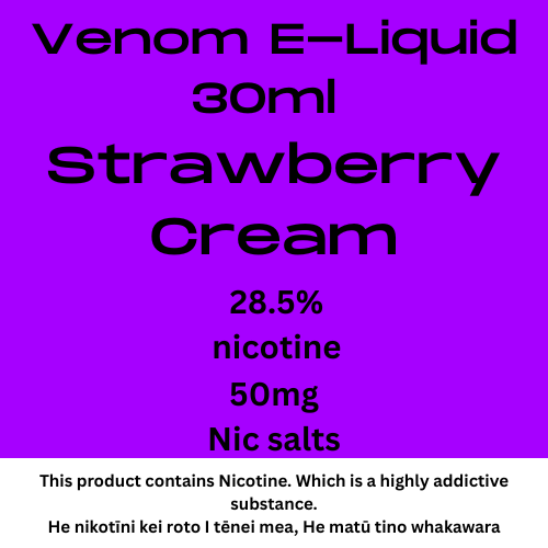Venom 50mg Strawberry Cream