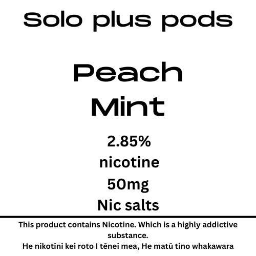 Solo Plus Pod Peach Mint 28.5mg/ml Nicotine