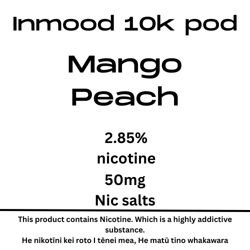 Inmood 10k Mango Peach 40mg Nic Salt Pod
