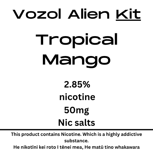 Vozol Alien Luxe Kit Tropical Mango 25mg/ml Nicotine