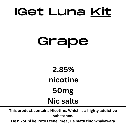 Iget Luna Kit Grape 28.5mg Nicotine