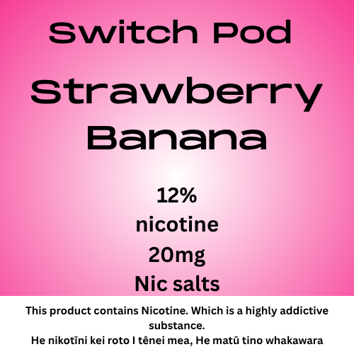 Switch Strawberry Banana 20mg Nic Salt Pod