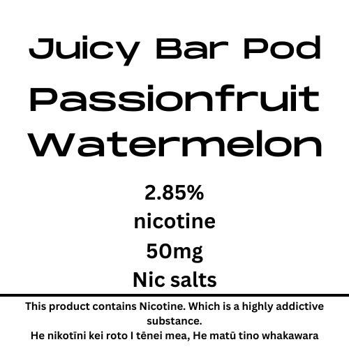 Juicy Bar Pod Passionfruit Watermelon 50mg Nic Tote