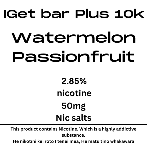 Iget Bar Plus Pod 3.0 Watermelon Passionfruit 28.5mg Nicotine