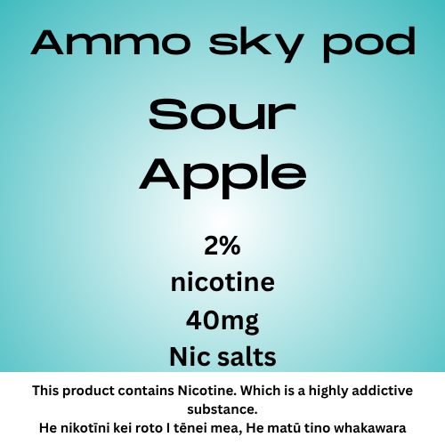 Ammo Sky Pod Sour Apple 20mg/ml Nicotine