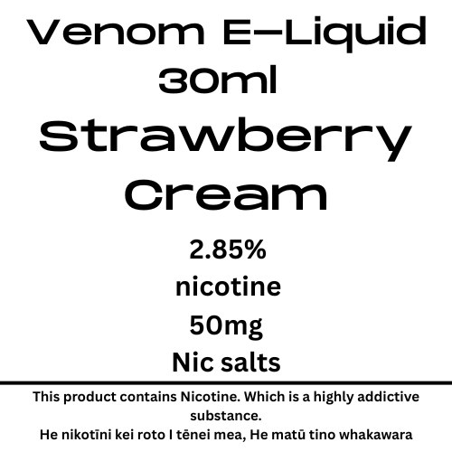 Venom 50mg Strawberry Cream