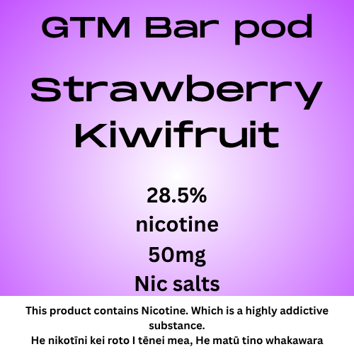GTM Bar Strawberry Kiwi 40mg Nic Salt Pod