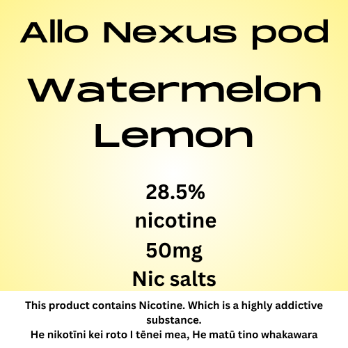 Allo Nexus Watermelon Lemon 6000puffs 50mg Nic Tote Pod