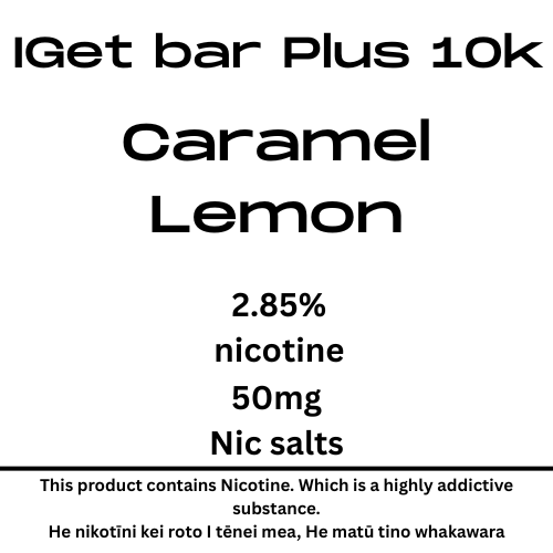 Iget Bar Plus Pod 3.0 Caramel Lemon 28.5mg/ml Nicotine