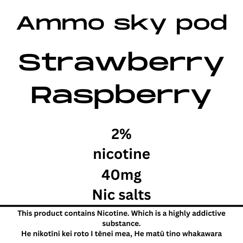 Ammo Sky Pod Strawberry Raspberry 20mg/ml Ncotine