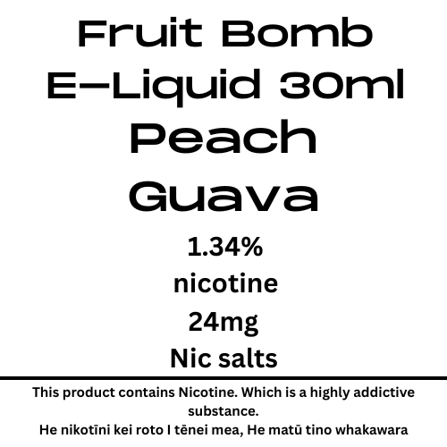 Fruit Bomb Peach Guava 24mg Nic Salt