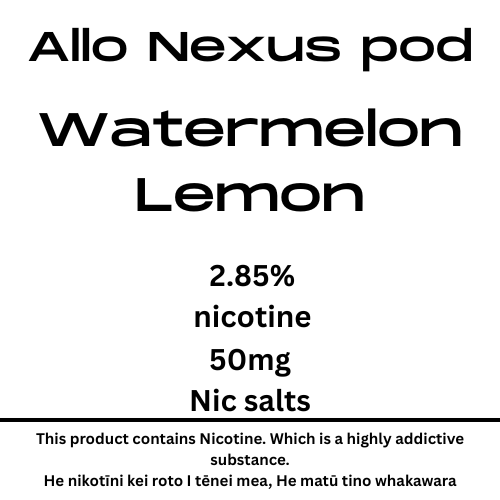 Allo Nexus Watermelon Lemon 6000puffs 50mg Nic Tote Pod