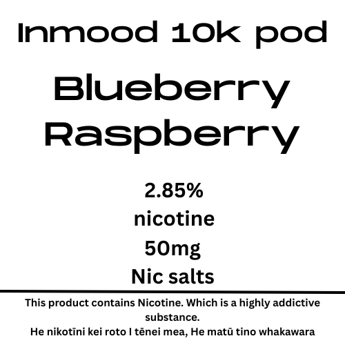 Inmood 10k Blueberry Raspberry 40mg Nic Salt