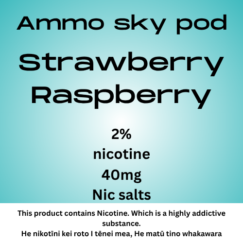 Ammo Sky Pod Strawberry Raspberry 20mg/ml Ncotine