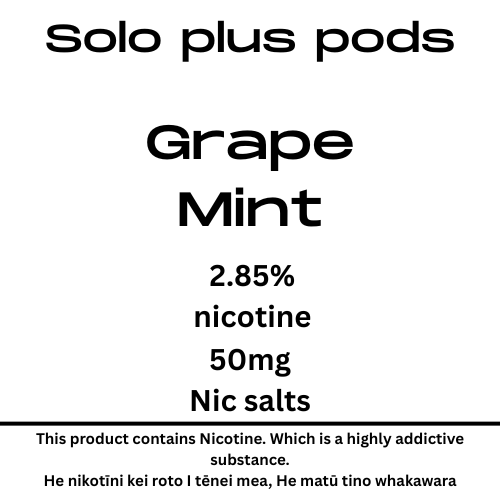 Solo Plus Pod Grape Mint 28.5mg/ml Nicotine