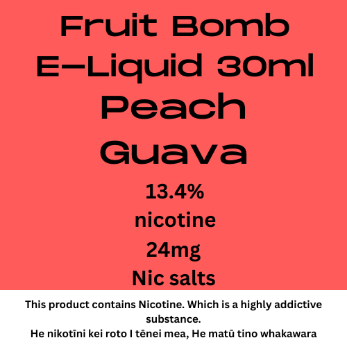 Fruit Bomb Peach Guava 24mg Nic Salt