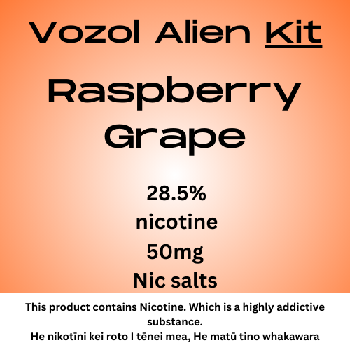 Vozol Alien Luxe Kit Raspberry Grape  25mg/ml Nicotine