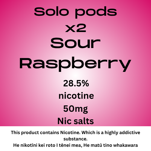 Solo Plus Pod Sour Raspberry 28.5mg/ml Nicotine