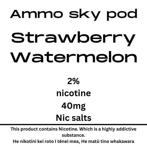 Ammo Sky Pod Strawberry Watermelon 20mg/ml Nicotine