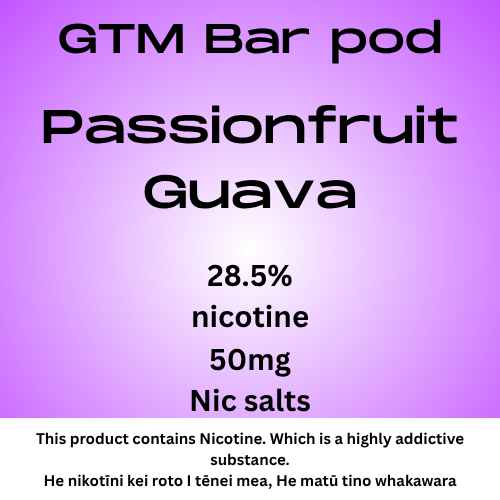 GTM Bar Passionfruit Guava Pod 20mg Nicotine
