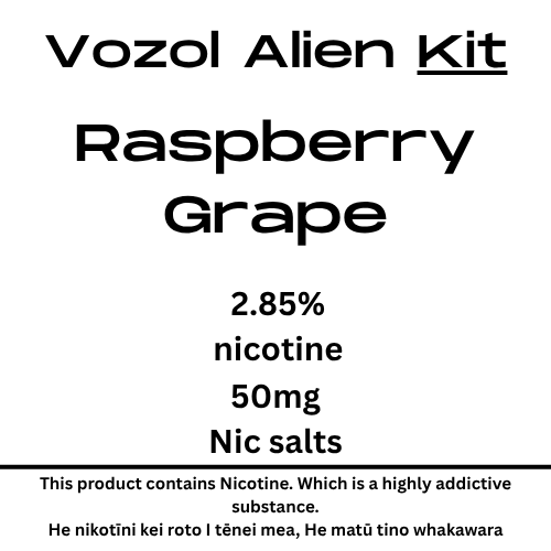 Vozol Alien Luxe Kit Raspberry Grape  25mg/ml Nicotine