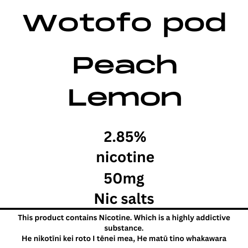Wotofo Nexpod Pod Peach Lemon 40mg Nic Salt