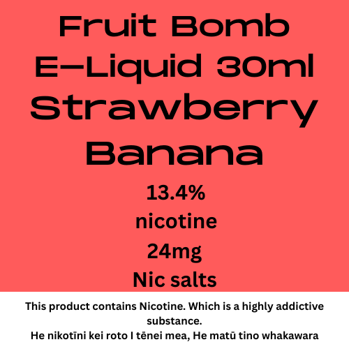 Fruit Bomb Strawberry Banana 24mg nic salt 30ml