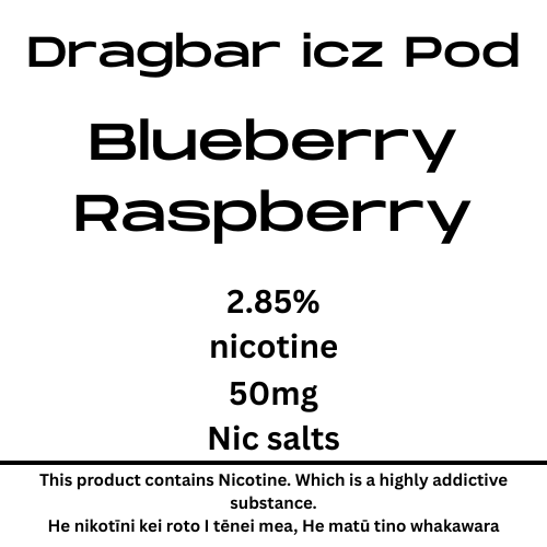 Dragbar Icz Max Pod Blueberry Raspberry 28.5mg/ml Nicotine