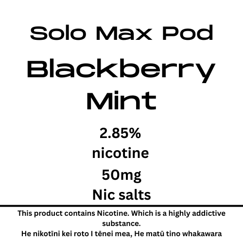 Solo MAX Pod Blackberry Mint 28.5mg Nicotine