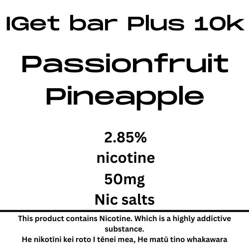 Iget Bar Plus Pod 3.0 Passionfruit Pineapple 28.5mg/ml Nicotine