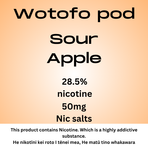 Wotofo Nexpod Pod  Sour Apple 40mg Nic Salt