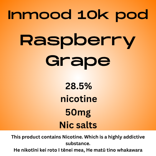 Inmood 10k Raspberry Grape 40mg Nic Salt Pod