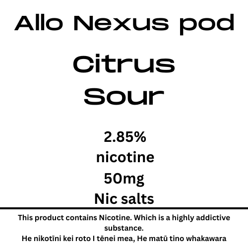 Nexus Pod Citrus Sour 6000puffs 50mg Nic Salt